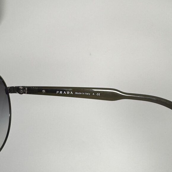 Prada SPR50N Sunglasses 63mm Gunmetal Aviator Gradient Made In Italy 5AV-4M1 - Picture 4 of 11